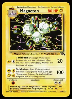 Magneton 26/62 Unlimited Rare Fossil Pokemon Card - Image 1