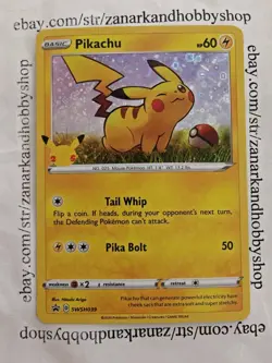 Pokemon Pikachu Holo SWSH039 General Mills HOLO LP - Image 1