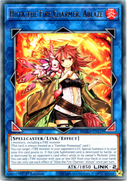Hiita The Fire Charmer, Ablaze MGED-EN119 - Rare 1st Edition Yugioh - Image 1