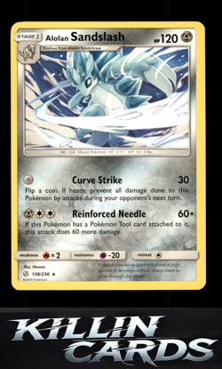 Alolan Sandslash 138/236 Pokemon Rare SM - Cosmic Eclipse Card LP - Image 1