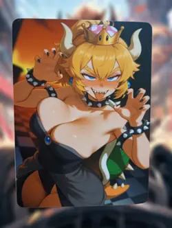Bowsette Super Mario Anime Waifu Sexy Goddess Doujin Lewd Hentai Card - Image 1