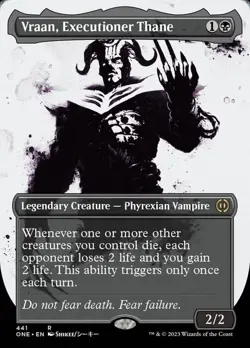Vraan, Executioner Thane (Borderless Ichor Step-and-Compleat Foil) [Phyrexia: A - Image 1