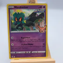 Pokemon TCG Card Marshadow #080 Holo Rapid Strike Trick Or Trade 2024 - Image 1