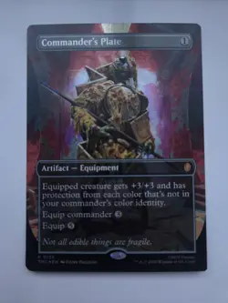 Commanders Plate Borderless Foil Teenage Mutant Ninja Turtles MTG NM 0135 pizza - Image 1