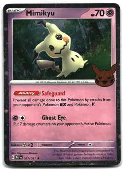 Pokemon Mimikyu - (Cosmos Holo) HOLO Holo Rare Trick or Trade MP - Image 1