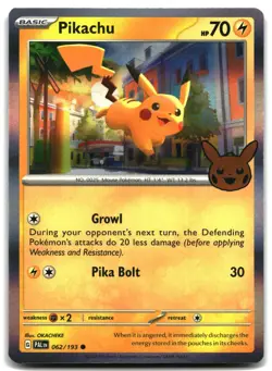 Pokemon Pikachu Holo Common Trick or Trade 2023 062/193 LP - Image 1