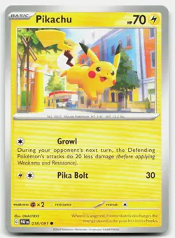 Pokemon Pikachu - Common SV: Paldean Fates 018/091 LP - Image 1