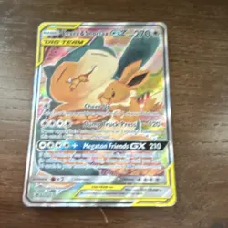 Pokemon Eevee & Snorlax GX 120/181 Team Up Holo TAG TEAM Ultra Rare 270 HP - Image 1
