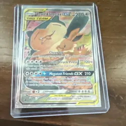 Pokemon Eevee & Snorlax GX 120/181 Team Up Holo TAG TEAM Ultra Rare 270 HP - Image 3
