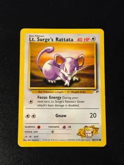 Lt. Surge's Rattata 82 Gym Heroes Pokemon - Image 1