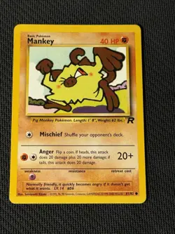 Mankey 61/82 - Pokemon Team Rocket MP - Image 1
