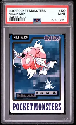 1997 Pocket Monsters Carddass #129 Magikarp Carddass PSA 9 - Image 1