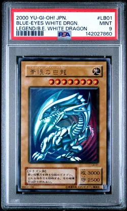 YU-GI-OH! JAPANESE LEGEND OF BLUE EYES WHITE DRAGON BLUE-EYES WHITE DRAGON PSA 9 - Image 1