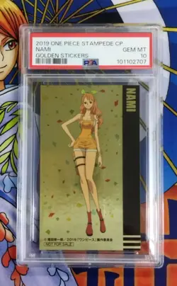 PSA 10 One Piece Stampede CP Golden Sticker Nami *Not For Sale - Image 1