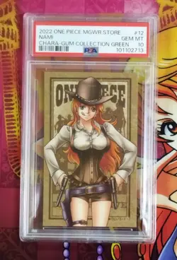 PSA 10 2022 One Piece Mugiwara Store Chara-Gum Collection GREEN 12 NAMI - Image 1