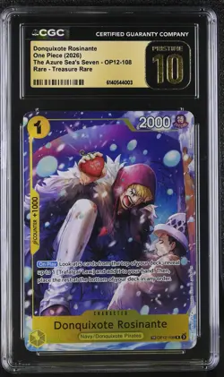 The Azure Sea's Seven #OP12-108 Donquixote Rosinante CGC PRISTINE 10 - Image 1
