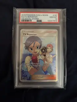 Pokemon Card PSA 10 TV Reporter 167/168 Celestial Storm - Image 1