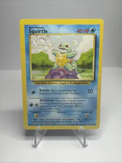 Pokemon TCG Base Set Squirtle Card #63 - Image 1