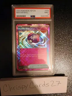 2024 Pokemon Temporal Forces Ace Spec Master Ball 153/162 PSA 9 - Image 3
