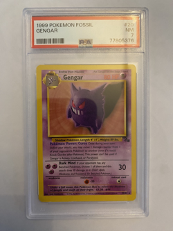 PSA 7 Gengar #20 | Pokemon Fossil - Image 1