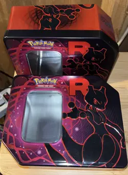 Empty Pokemon Team Rocket Tin - Image 1
