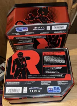 Empty Pokemon Team Rocket Tin - Image 2