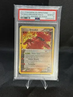 2021 Pokemon Celebrations Classic Collection Team Magmas Groudon Holo #9 PSA 10 - Image 1