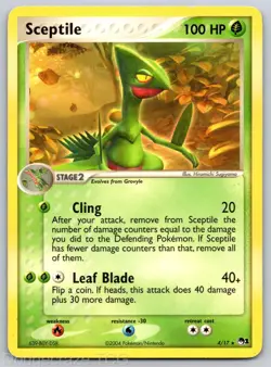 Sceptile 4/17 Rare POP Series 1 Pokemon LP - Image 1