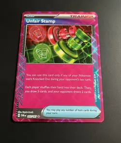 Unfair Stamp 165/167 Sv06 Twilight Masquerade Ace SPEC Rare Holo EN - Image 1