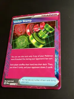 Unfair Stamp 165/167 Sv06 Twilight Masquerade Ace SPEC Rare Holo EN - Image 2