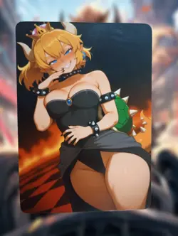 Bowsette Super Mario Anime Waifu Sexy Goddess Doujin Lewd Hentai Card - Image 1