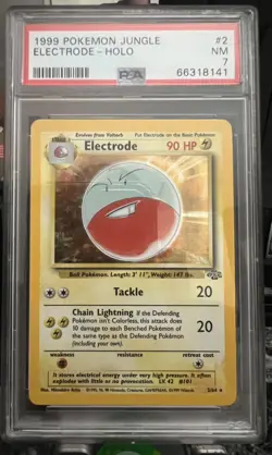 1999 pokemon jungle electrode holo psa 7 - Image 1