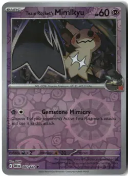 Pokemon Team Rocket's Mimikyu REVERSE HOLO Uncommon SV10: Destined Rivals 087/18 - Image 1