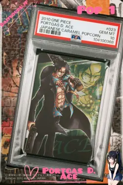 2010 ONE PIECE JAPANESE CARAMEL POPCORN PART 1 023 PORTGAS D. ACE POP1 - Image 1