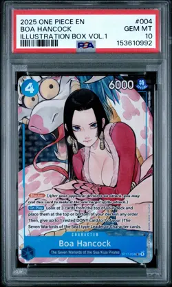 2025 One Piece EN Illustration Box Vol.1 #004 Boa Hancock PSA 10 GEM MINT - Image 1