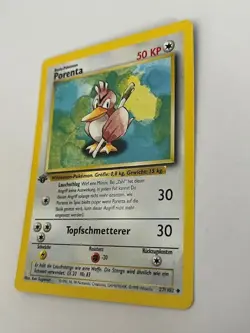 1st Edition Porenta Farfetch'd 27/102 German Base Set WOTC Pokemon Card NM - Image 2