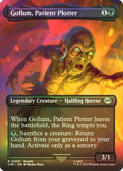 MTG - Gollum, Patient Plotter - Foil - Borderless - Lord of the Rings - Magic - Image 1