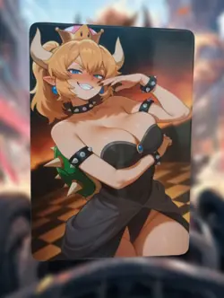 Bowsette Super Mario Anime Waifu Sexy Goddess Doujin Lewd Hentai Card - Image 1