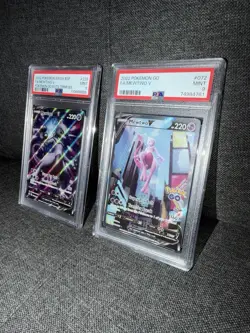 Pokemon MEWTWO V Pokemon Go Sword & Shield PSA 9 Mint Promo Full Art 2022 - Image 1