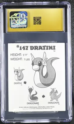 Dratini Pokemon Party Stickers - American Greetings - CGC 10 Pristine - Pop 1 - Image 2