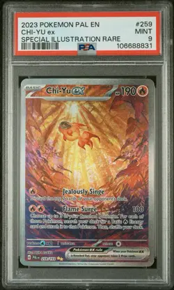 2023 POKEMON PAL EN-PALDEA EVOLVED 259 CHI-YU EX SPECIAL ILLUSTRATION RARE PSA 9 - Image 1