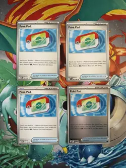 Pokemon TCG Poke Pad (3x regular & 1x reverse holo) Playset Perfect Order - Image 1