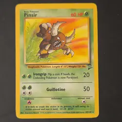 Pokemon Pinsir 29/130 Base Set 2 Uncommon Regular 60 HP Unlimited 1999 Wizards - Image 1