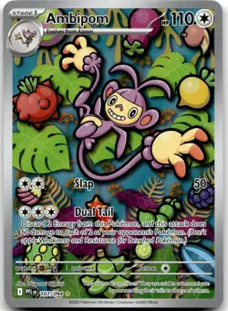 Ambipom 107/094 Illustration Rare Phantasmal Flames Pokemon Near Mint - Image 1