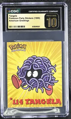 Tangela Pokemon Party Stickers - American Greetings - CGC 10 Pristine - Pop 1 - Image 1