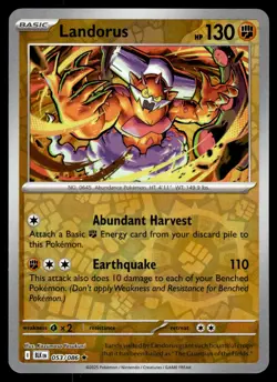 LANDORUS - 053/086 Holo Rare Black Bolt Pokemon Reverse Holo NM - Image 1