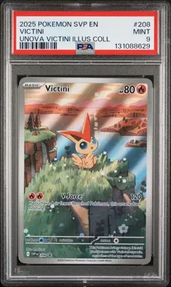 PSA 9 - 2025 Pokemon Unova VICTINI Illusion Collection Box #208 (8629) - Image 1