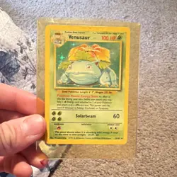 Pokemon TCG Base Set Venusaur 15/102 Holo Rare English 1999 100 HP WOTC - Image 1