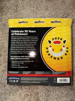 🔥Pokemon Day 2026 Collection Box Pikachu Promo Stamped +3 Booster Packs Coin - Image 2