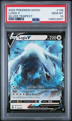 LUGIA V 2022 POKEMON SWORD & SHIELD SILVER TEMPEST 138 PSA 10 GEM MINT - Image 1